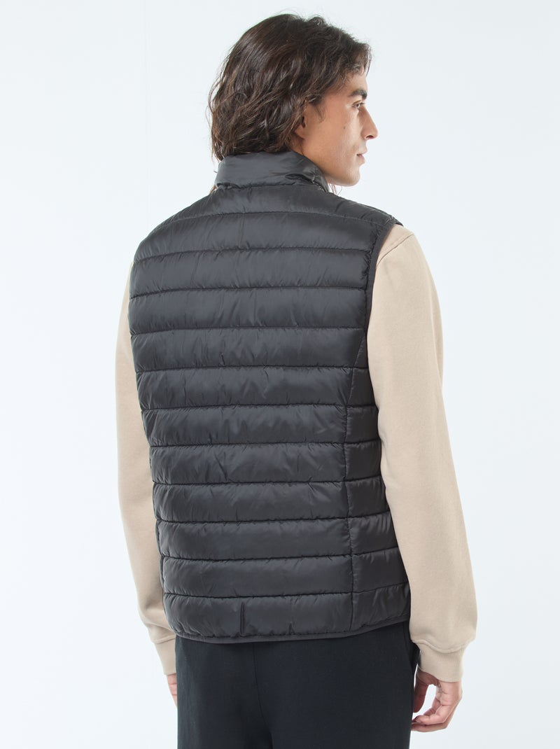 Waterafstotende effen bodywarmer zwart - Kiabi