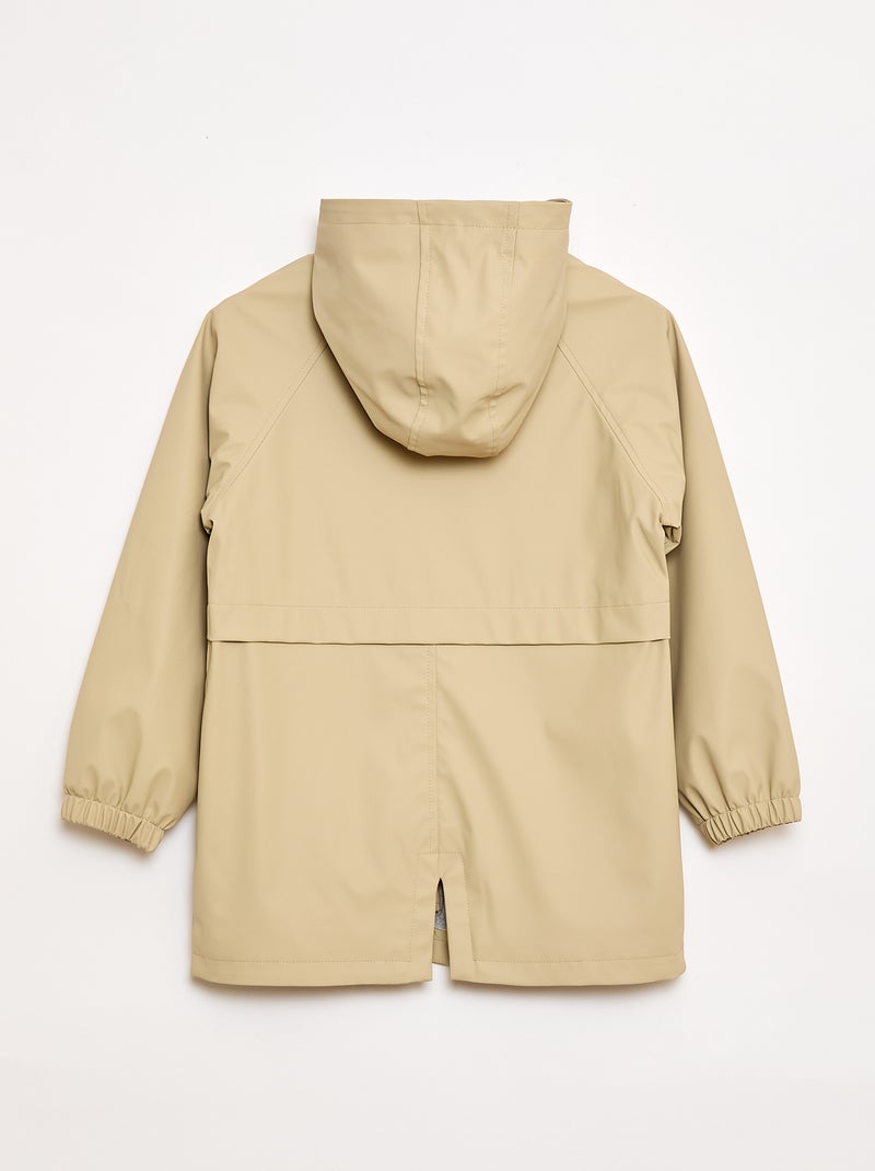 Waterafstotende parka met capuchon Biege - Kiabi