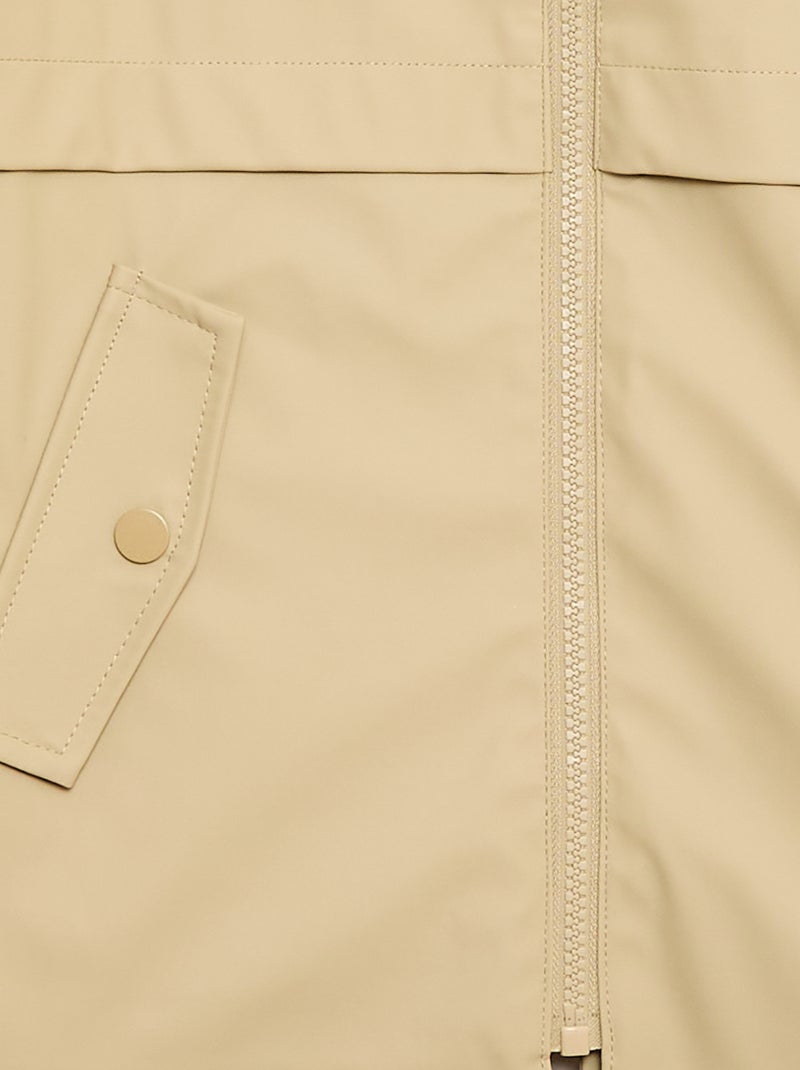 Waterafstotende parka met capuchon Biege - Kiabi