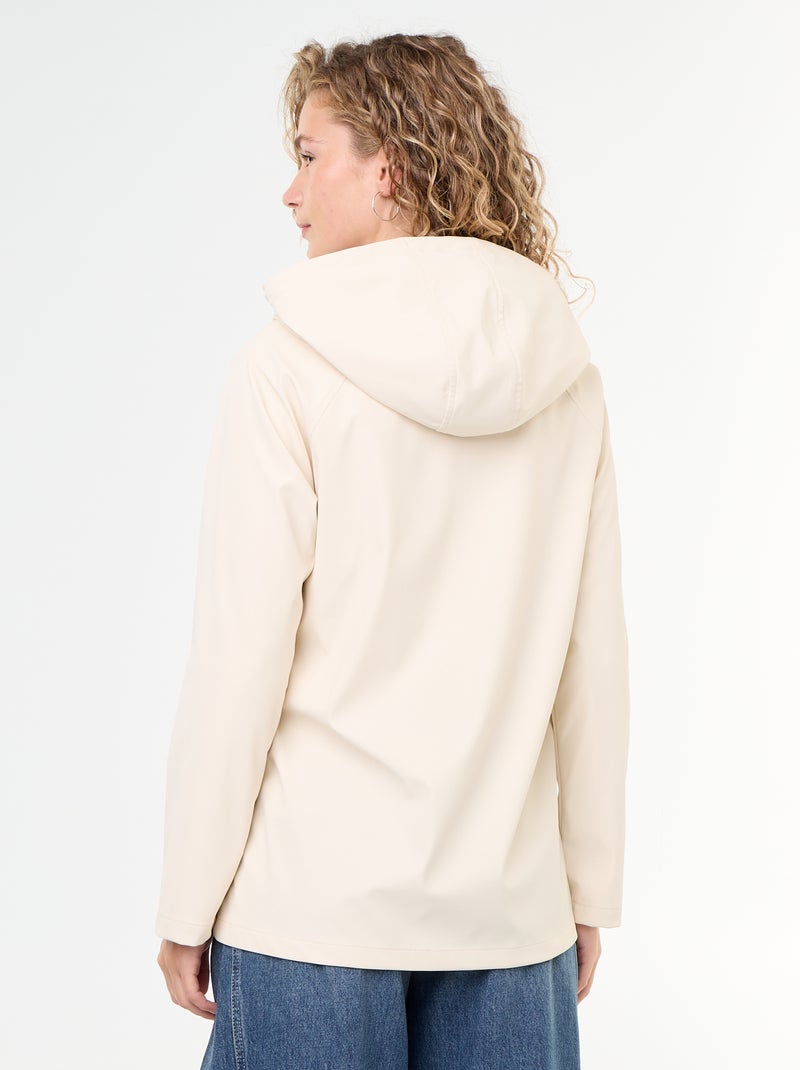 Waterafstotende parka met capuchon Biege - Kiabi