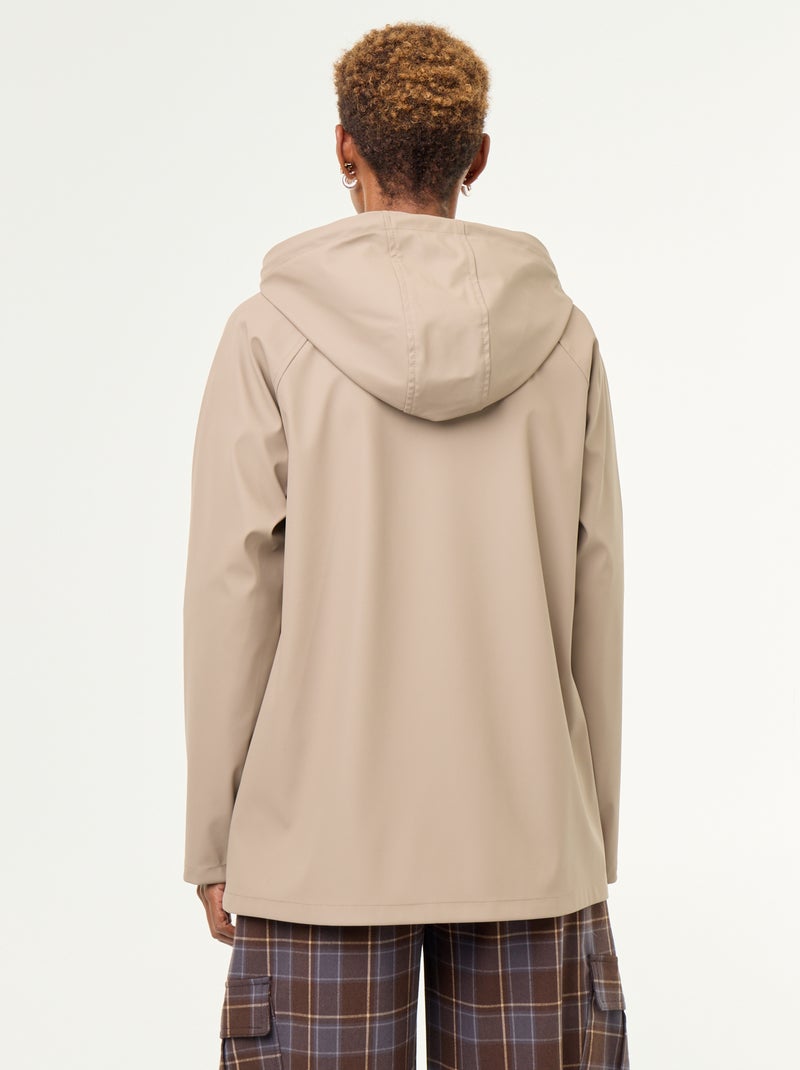 Waterafstotende parka met capuchon Biege - Kiabi