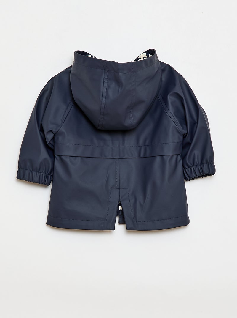 Waterafstotende parka met capuchon Blauw - Kiabi