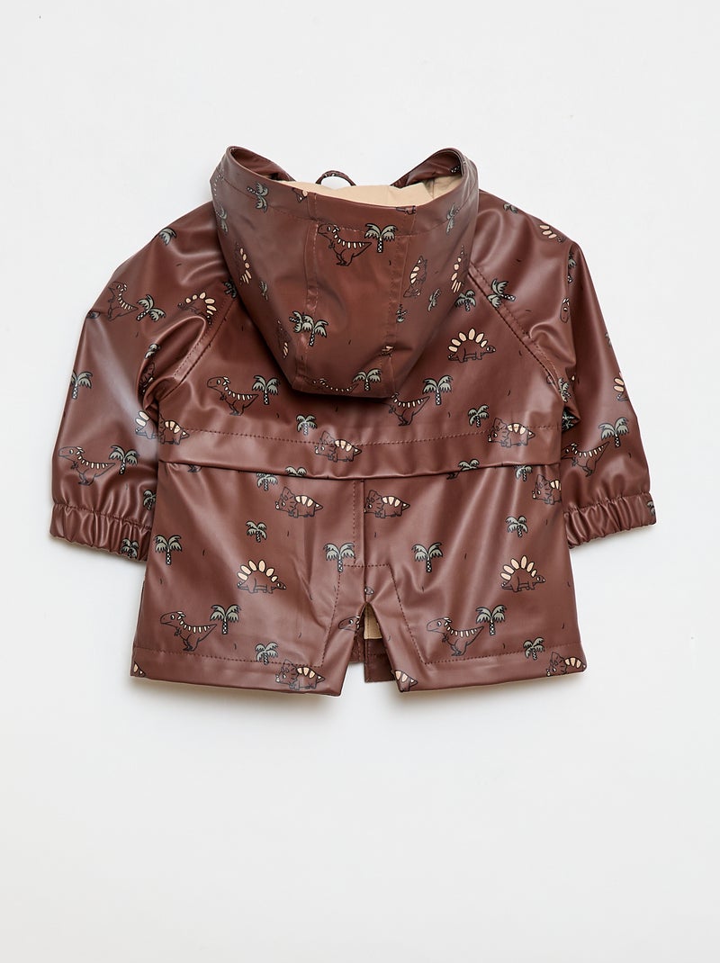 Waterafstotende parka met capuchon Bruin - Kiabi