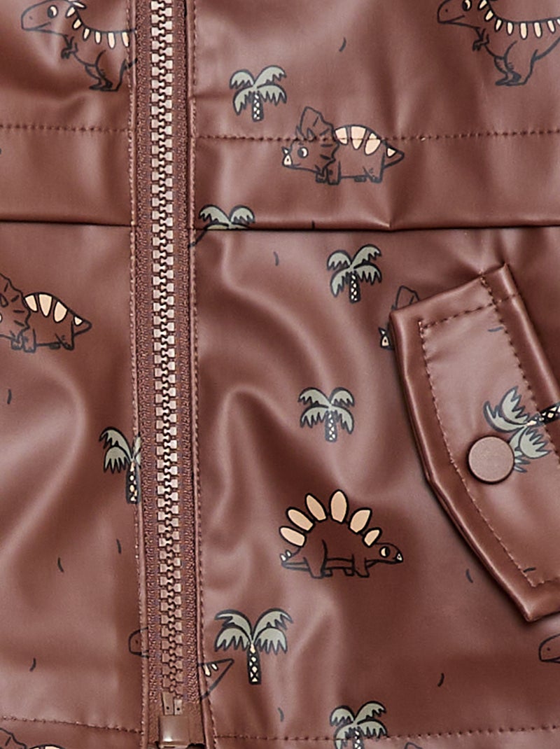 Waterafstotende parka met capuchon Bruin - Kiabi