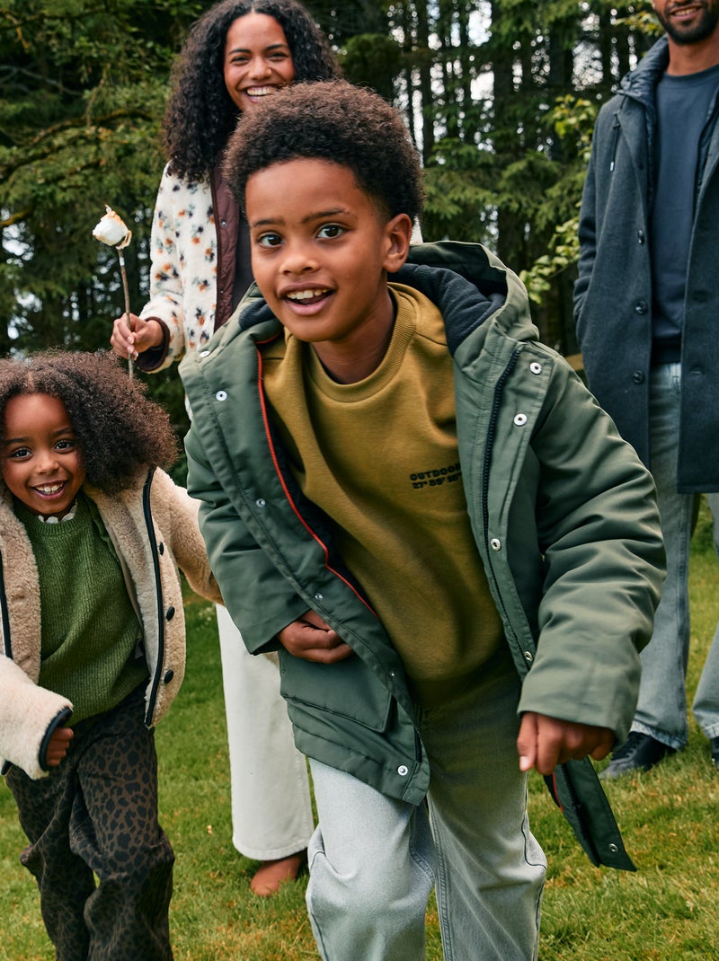 Waterafstotende parka met capuchon Groen - Kiabi