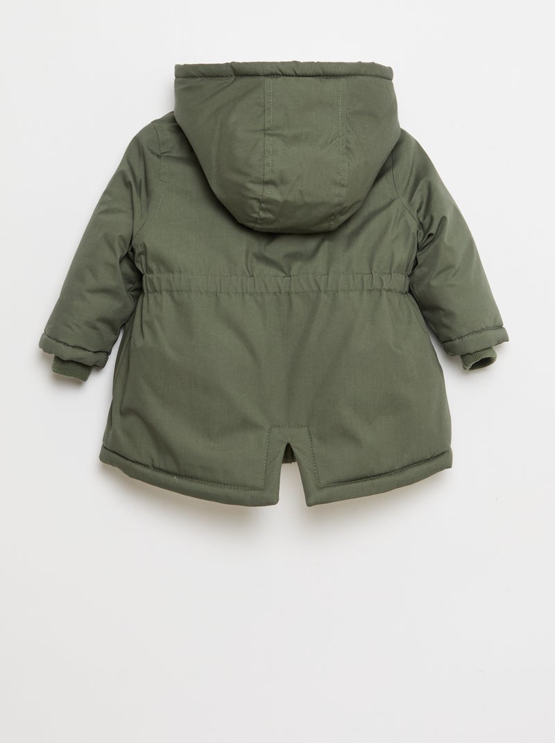 Waterafstotende parka met capuchon Groen - Kiabi