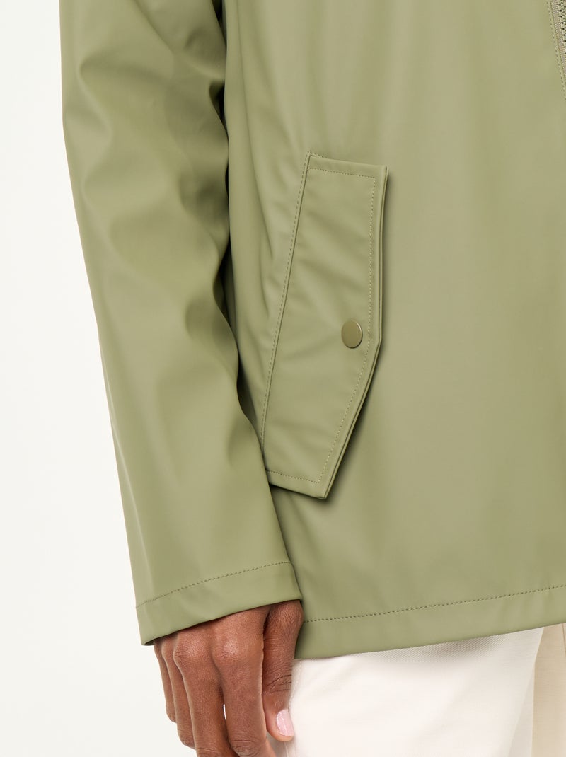 Waterafstotende parka met capuchon Groen - Kiabi