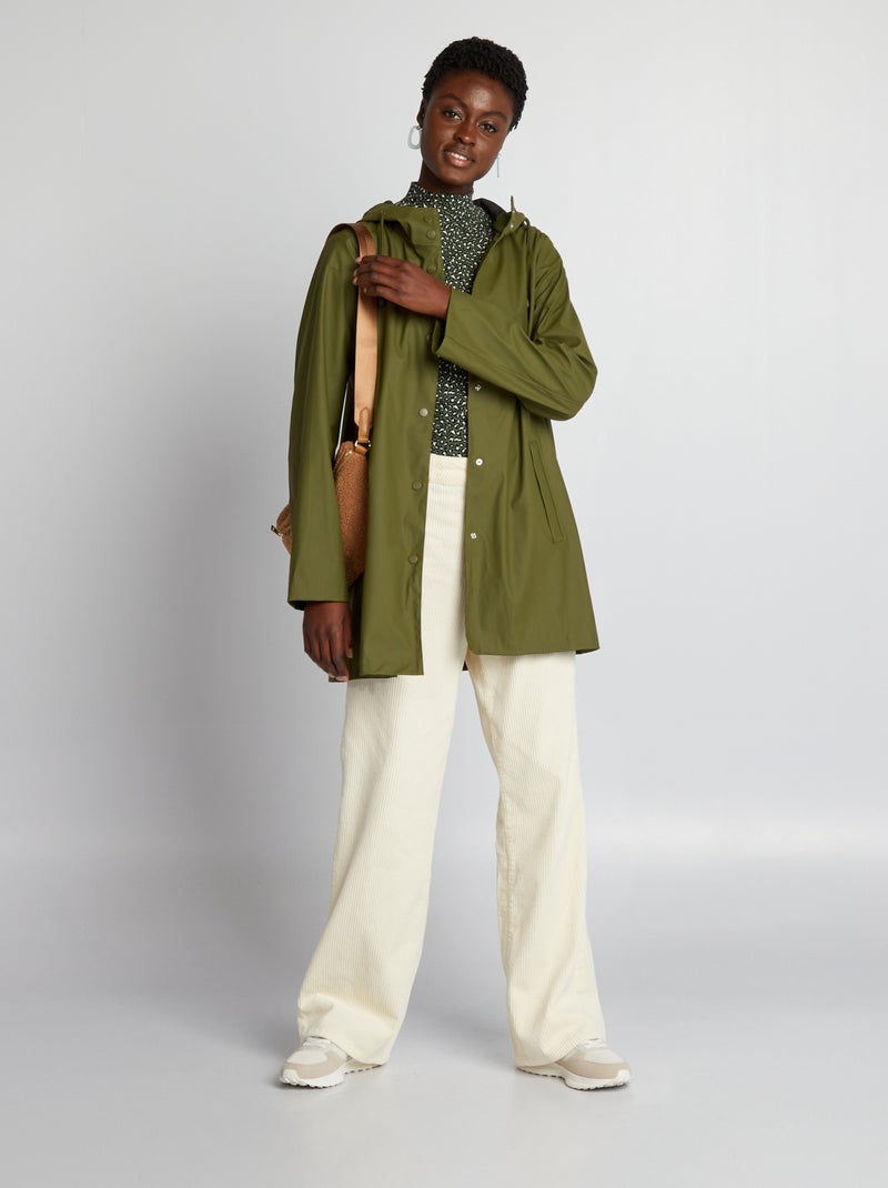 Waterafstotende parka met capuchon KAKI - Kiabi
