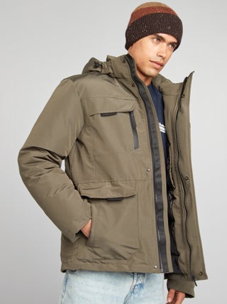 Waterafstotende parka met capuchon