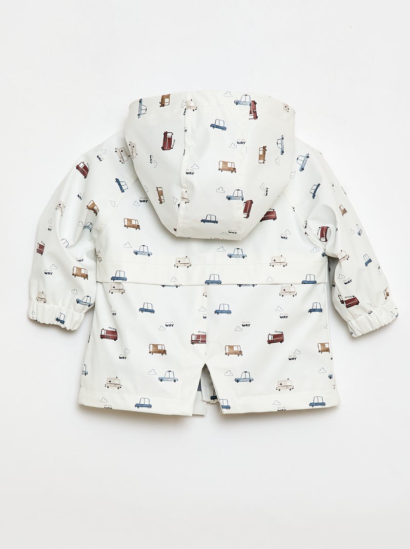 Waterafstotende parka met capuchon Wit - Kiabi
