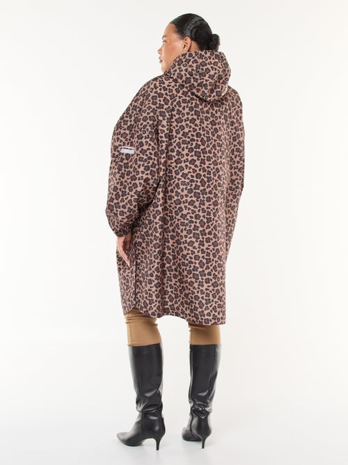 Waterafstotende regencape met luipaardmotief - Kiabi