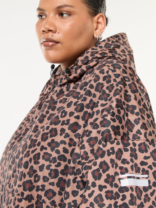 Waterafstotende regencape met luipaardmotief - Kiabi