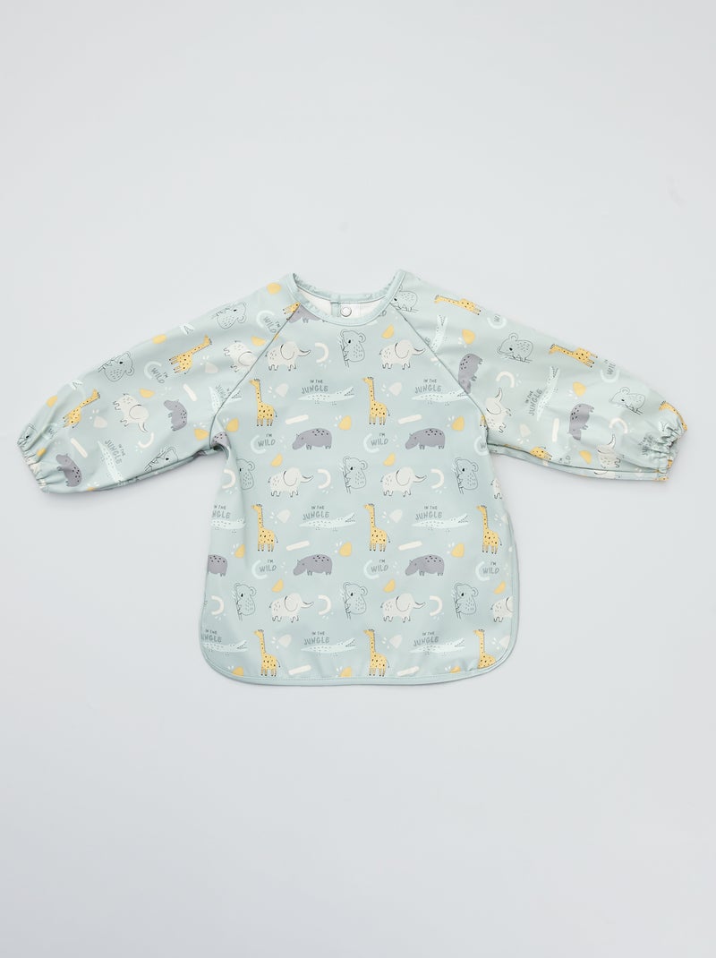 Waterdicht slabbetje met print BLAUW - Kiabi