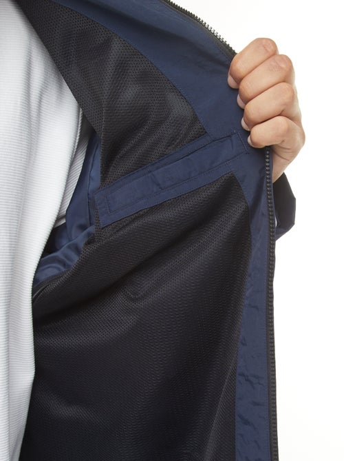 Waterdicht windjack met capuchon en afneembare mouwen - Kiabi