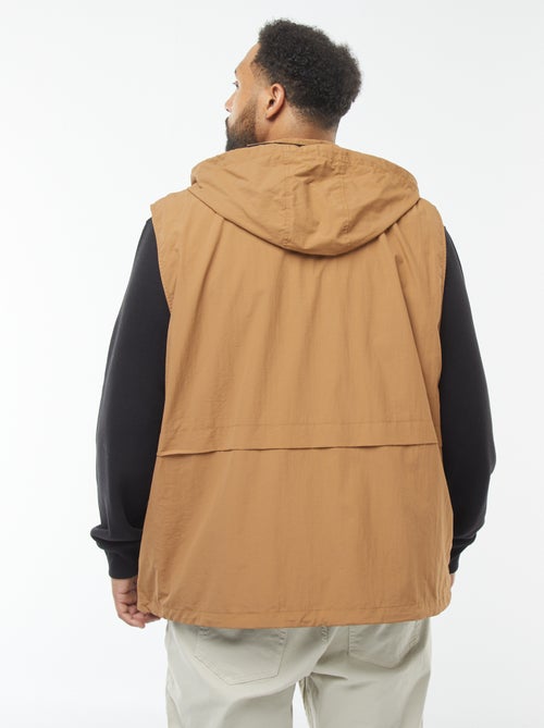 Waterdicht windjack met capuchon en afneembare mouwen - Kiabi