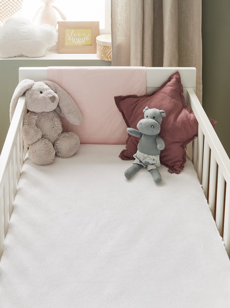 Waterdichte matrasbeschermer voor baby's WIT - Kiabi
