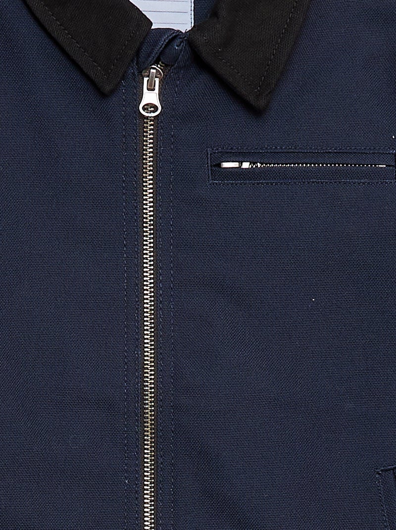 Werkkledingjas met rits Blauw - Kiabi