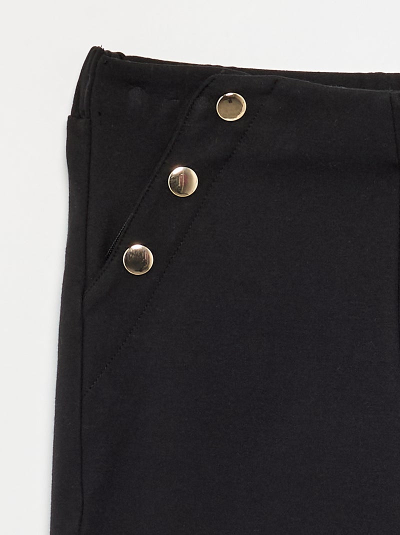 Wide fit-broek - gemakkelijk aan te trekken collectie Zwart - Kiabi