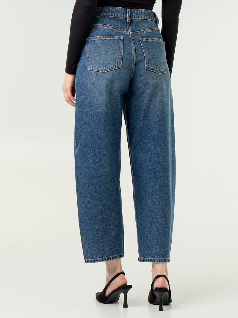 Wide fit jeans met decoratieve studs Blauw - Kiabi