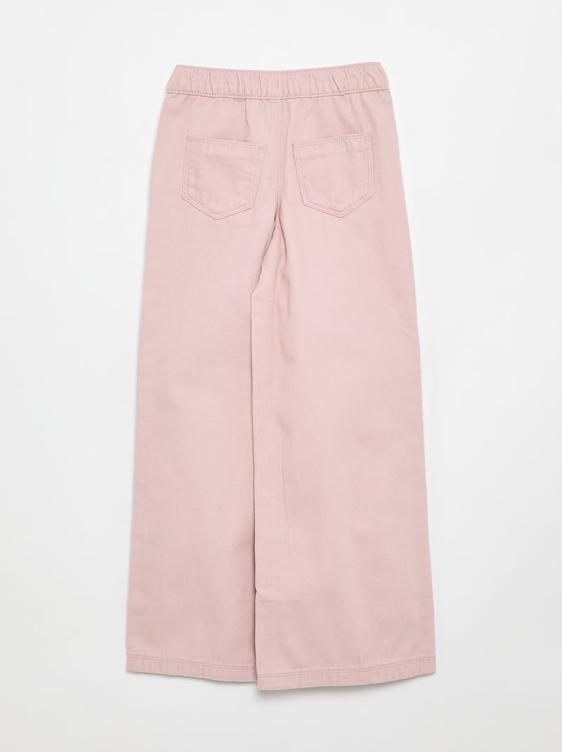Wide leg-broek - aansluitende pasvorm Paars - Kiabi