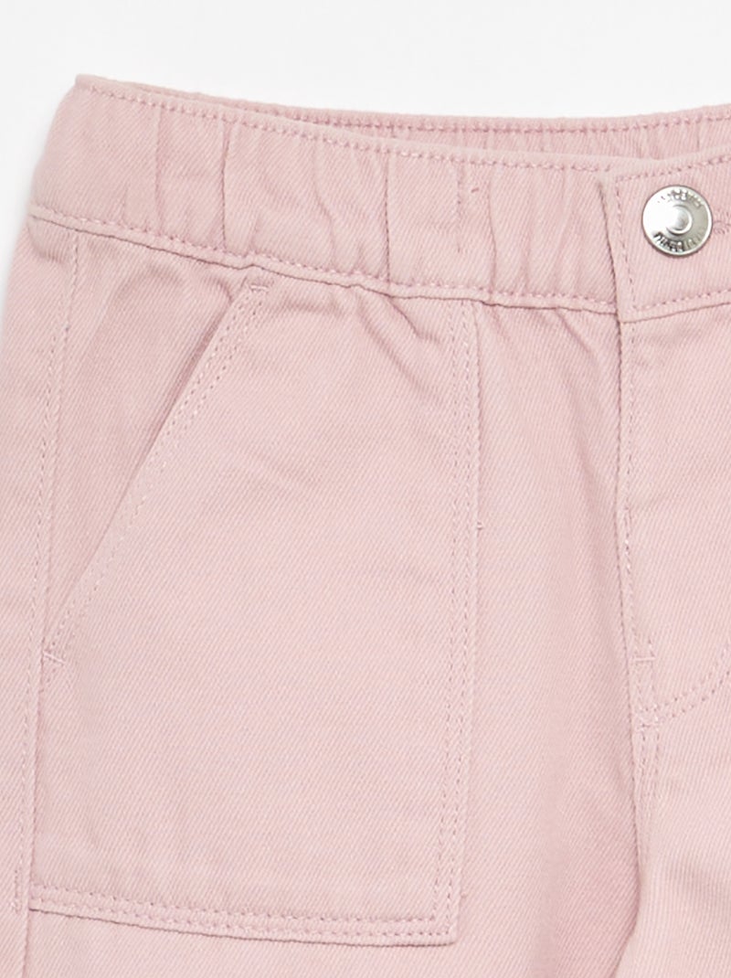 Wide leg-broek - aansluitende pasvorm Paars - Kiabi