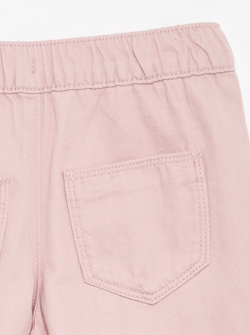 Wide leg-broek - aansluitende pasvorm Paars - Kiabi