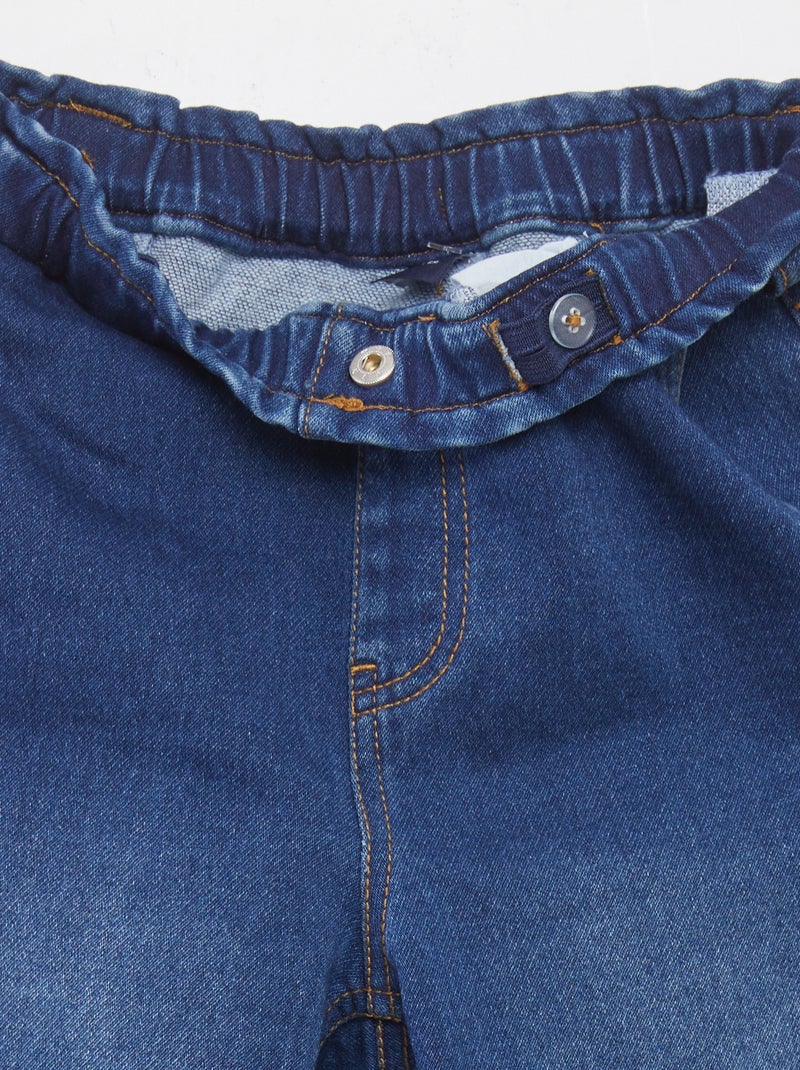 Wide leg-broek - collectie gemakkelijk aan te trekken BLAUW - Kiabi
