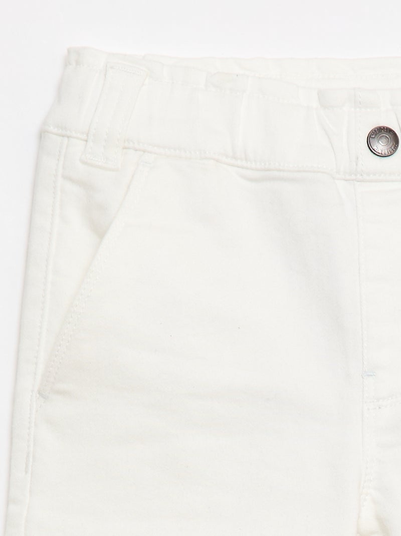 Wide leg-broek - collectie gemakkelijk aan te trekken WIT - Kiabi