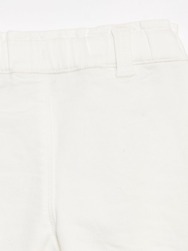 Wide leg-broek - collectie gemakkelijk aan te trekken WIT - Kiabi