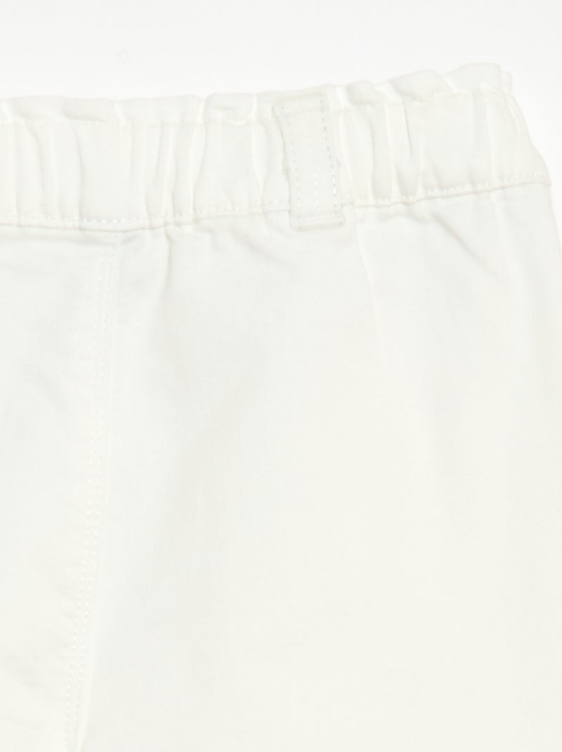 Wide leg-broek - collectie gemakkelijk aan te trekken Wit - Kiabi