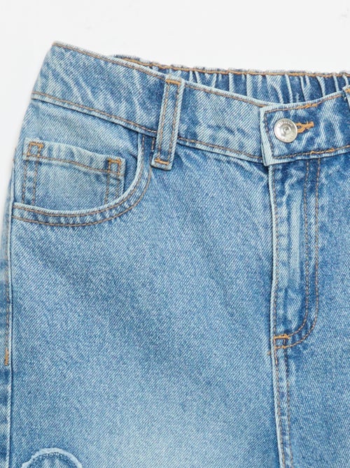 Wide leg-broek met borduurwerk - Kiabi