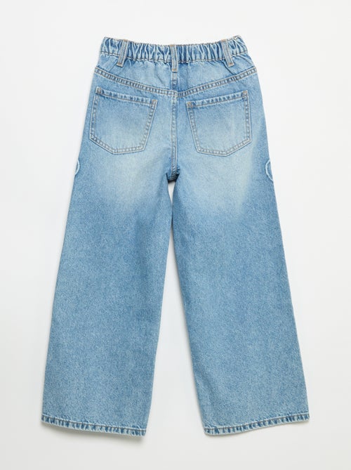 Wide leg-broek met borduurwerk - Kiabi