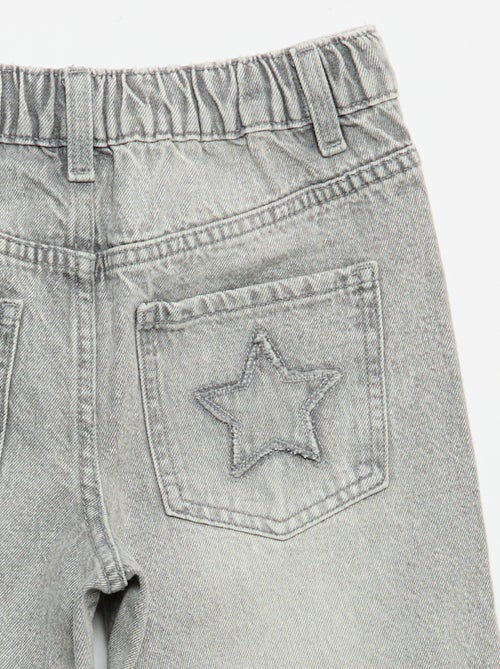 Wide leg-broek met borduurwerk - Kiabi