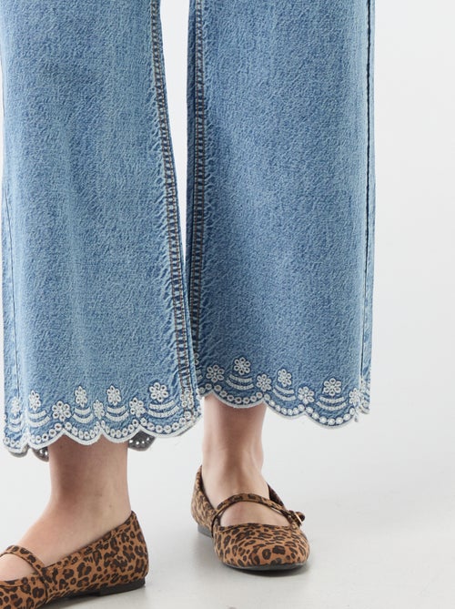 Wide leg broek met opgestikte zakken - Kiabi