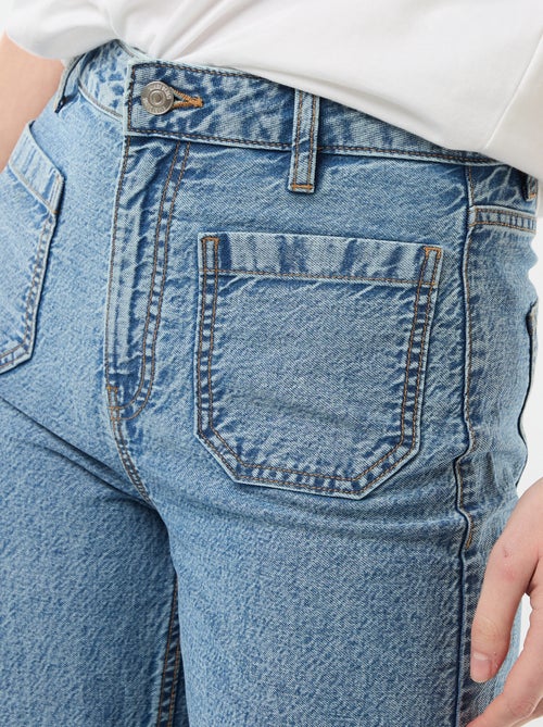 Wide leg broek met opgestikte zakken - Kiabi