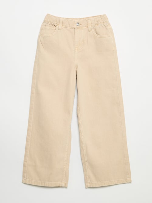 Wide leg-broek met verstelbare taille - Kiabi