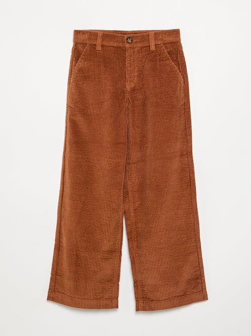Wide leg-broek van ribfluweel - Kiabi