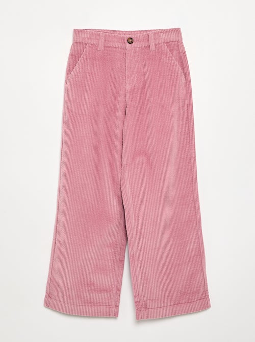Wide leg-broek van ribfluweel - Kiabi