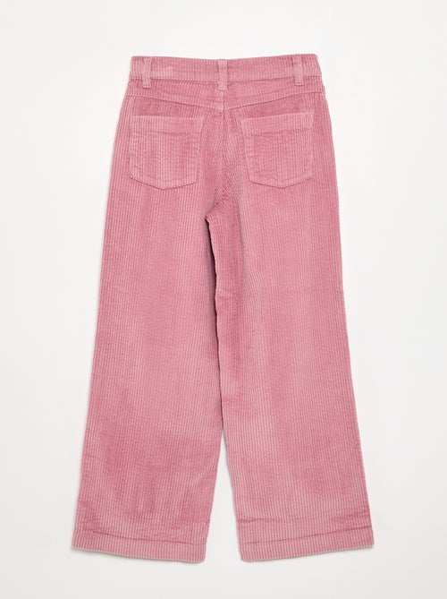 Wide leg-broek van ribfluweel - Kiabi