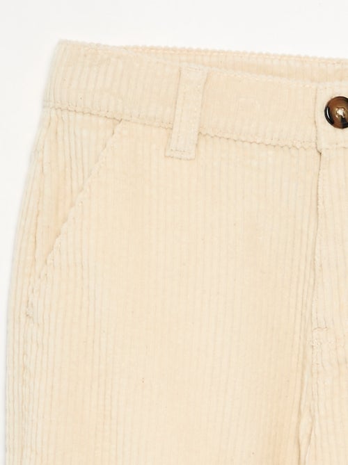 Wide leg-broek van ribfluweel - Kiabi