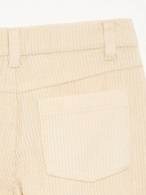 Wide leg-broek van ribfluweel - Kiabi