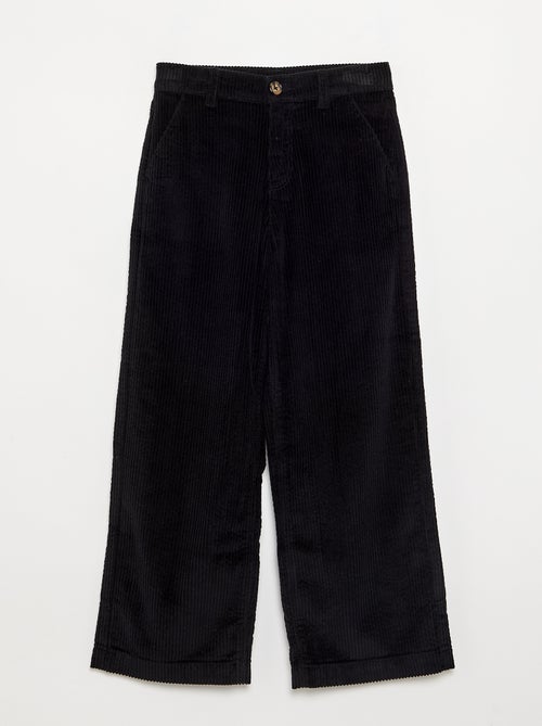 Wide leg-broek van ribfluweel - Kiabi