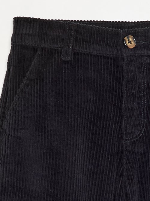 Wide leg-broek van ribfluweel - Kiabi