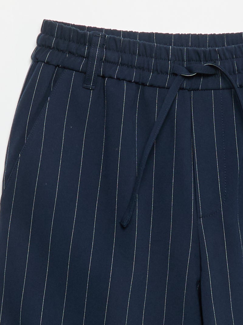 Wide leg broek / wijde pasvorm Blauw - Kiabi