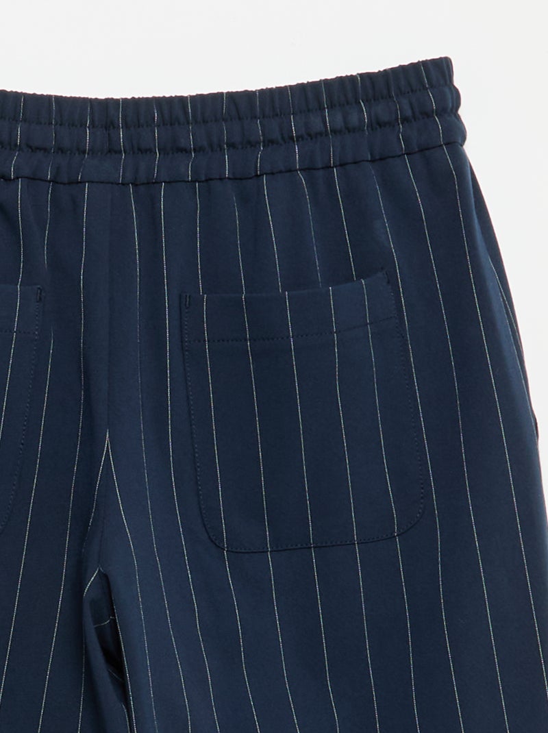 Wide leg broek / wijde pasvorm Blauw - Kiabi