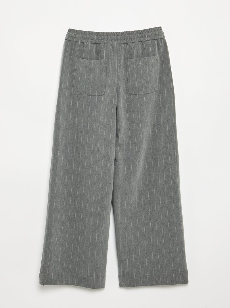 Wide leg broek / wijde pasvorm Grijs - Kiabi
