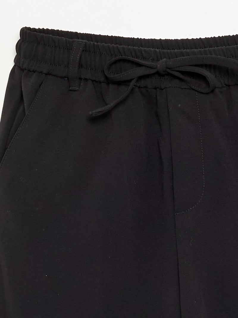 Wide leg broek / wijde pasvorm Zwart - Kiabi