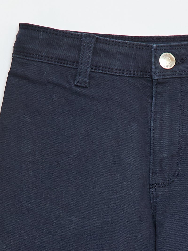 Wide leg broek zonder zakken aan de voorkant Blauw - Kiabi