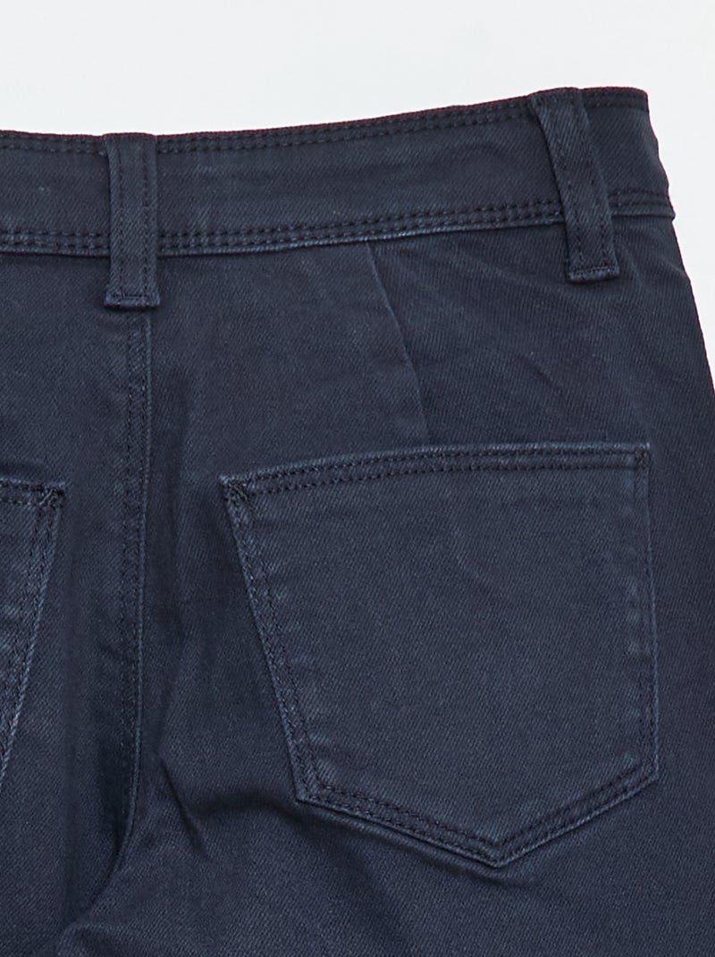 Wide leg broek zonder zakken aan de voorkant Blauw - Kiabi