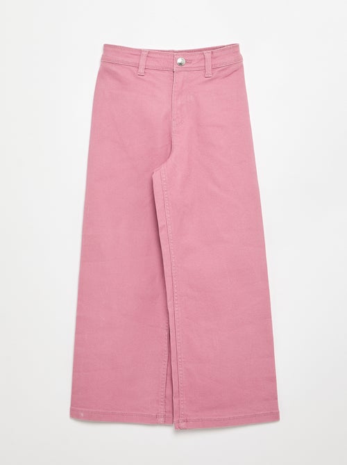 Wide leg broek zonder zakken aan de voorkant - Kiabi